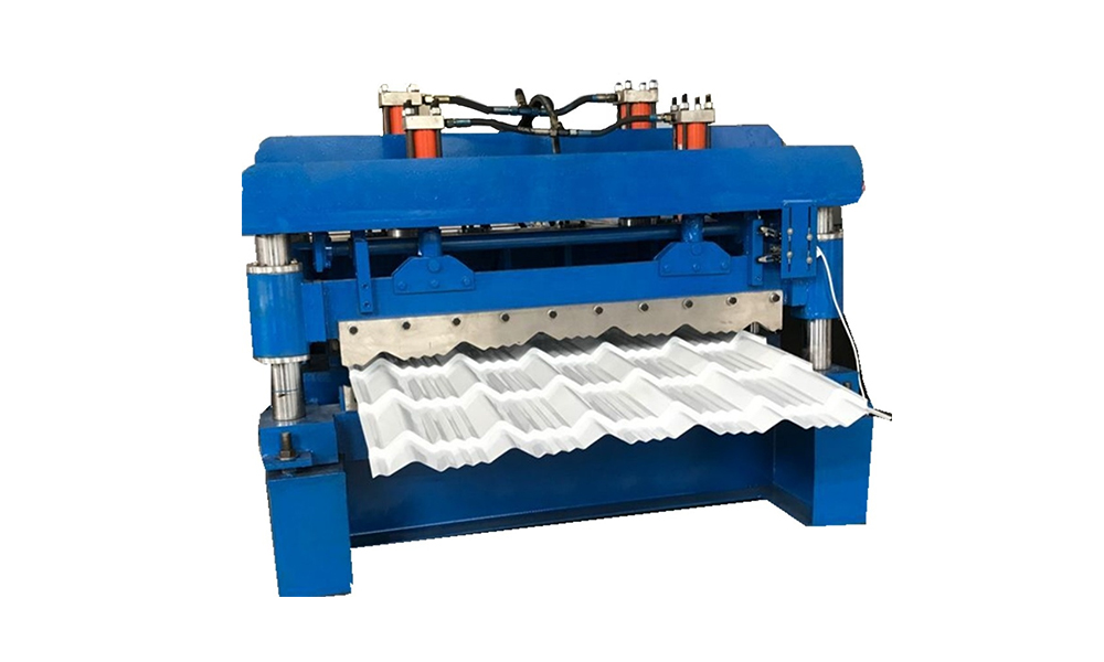 Glazed tile roofing sheet making machine with 3D effect